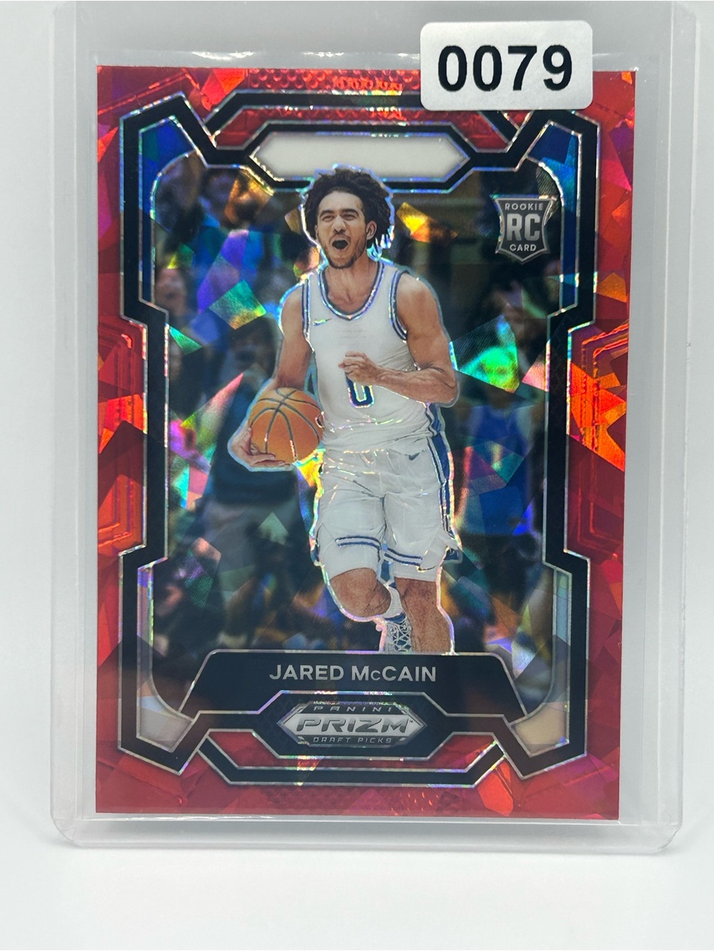Jared McCain Panini Prizm Draft Picks Rookie Basketball Card - Red Ice 🏀